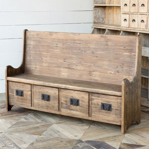 Park Hill Bench with Drawers